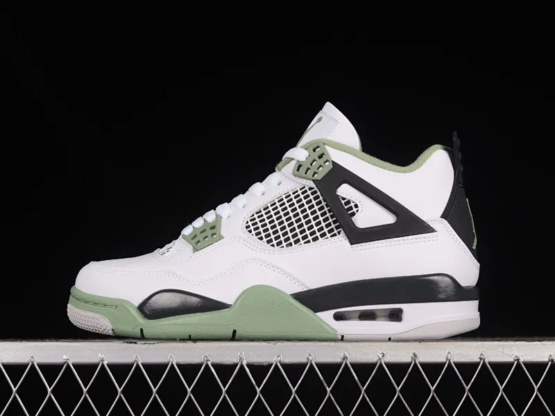 All categories Air Jordan Jordan series basketball shoes Air Jordan 4 X version Air Jordan 4 Retro "Seafoam" AJ4 Joe 4 white and green AQ9129-103